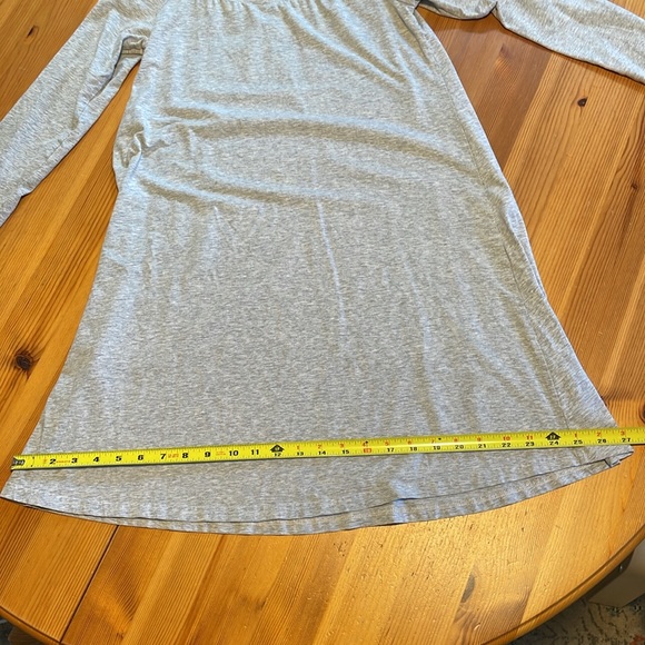 SHEIN Gray Elastic Neckline Long Sleeved Short Flowy Dress - Picture 9 of 9